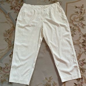 Elisabeth 100% Silk Pants Size 20 Petite Cream